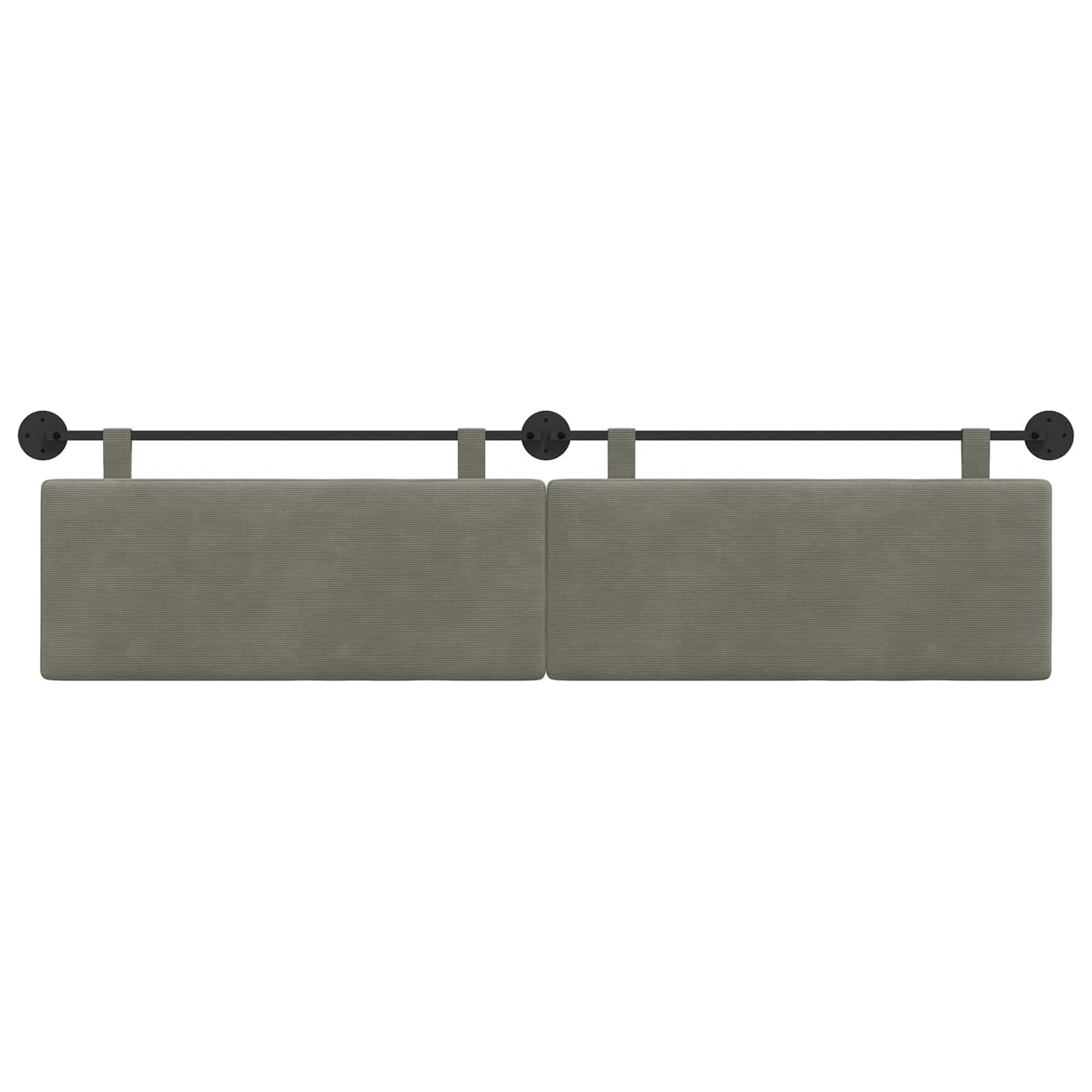 Hangend Hoofdeinde Effen Lichtgrijs 210 x 55 x 5 cm Katoen Stof