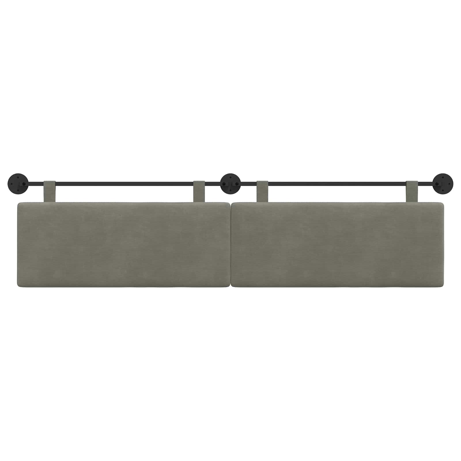 Hangend Hoofdeinde Effen Lichtgrijs 210 x 55 x 5 cm Katoen Stof