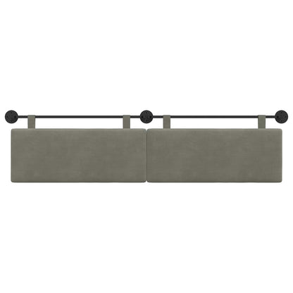 Hangend Hoofdeinde Effen Lichtgrijs 210 x 55 x 5 cm Katoen Stof