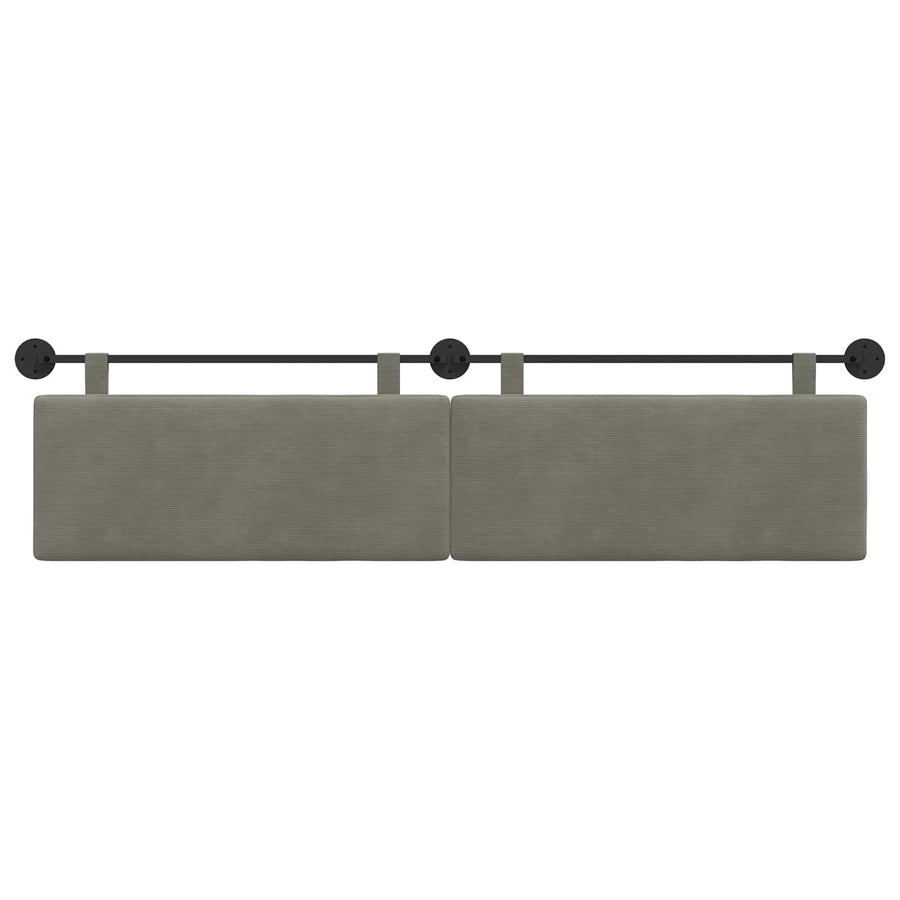 Hangend Hoofdeinde Effen Lichtgrijs 210 x 55 x 5 cm Katoen Stof