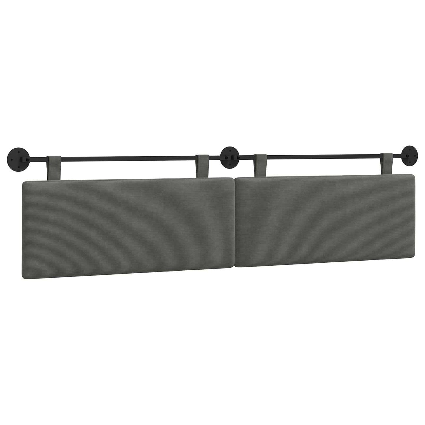 Hangend Hoofdeinde Donkergrijs 210 x 55 x 5 cm Katoen Stof