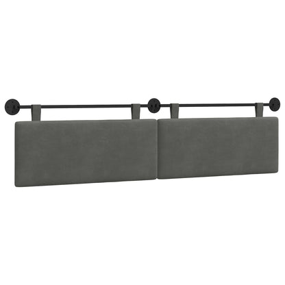 Hangend Hoofdeinde Donkergrijs 210 x 55 x 5 cm Katoen Stof