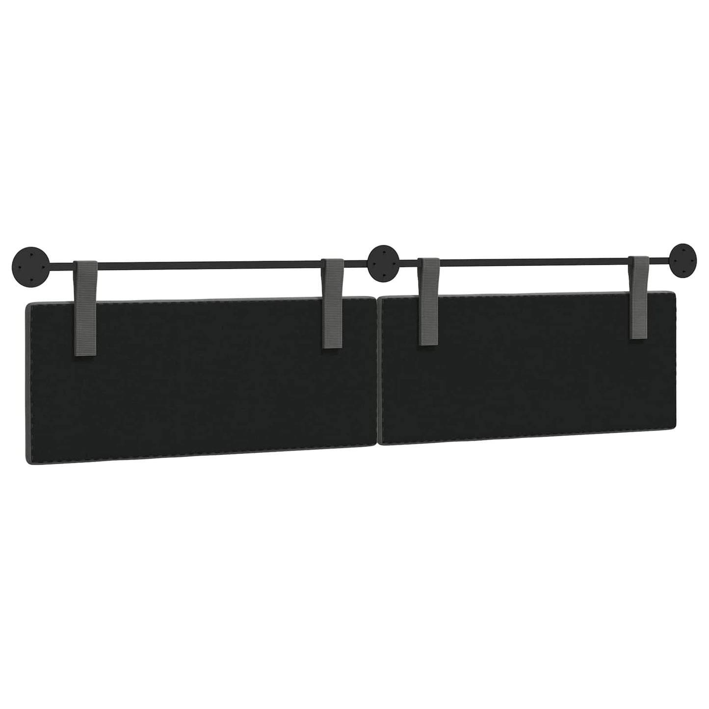 Hangend Hoofdeinde Donkergrijs 210 x 55 x 5 cm Katoen Stof