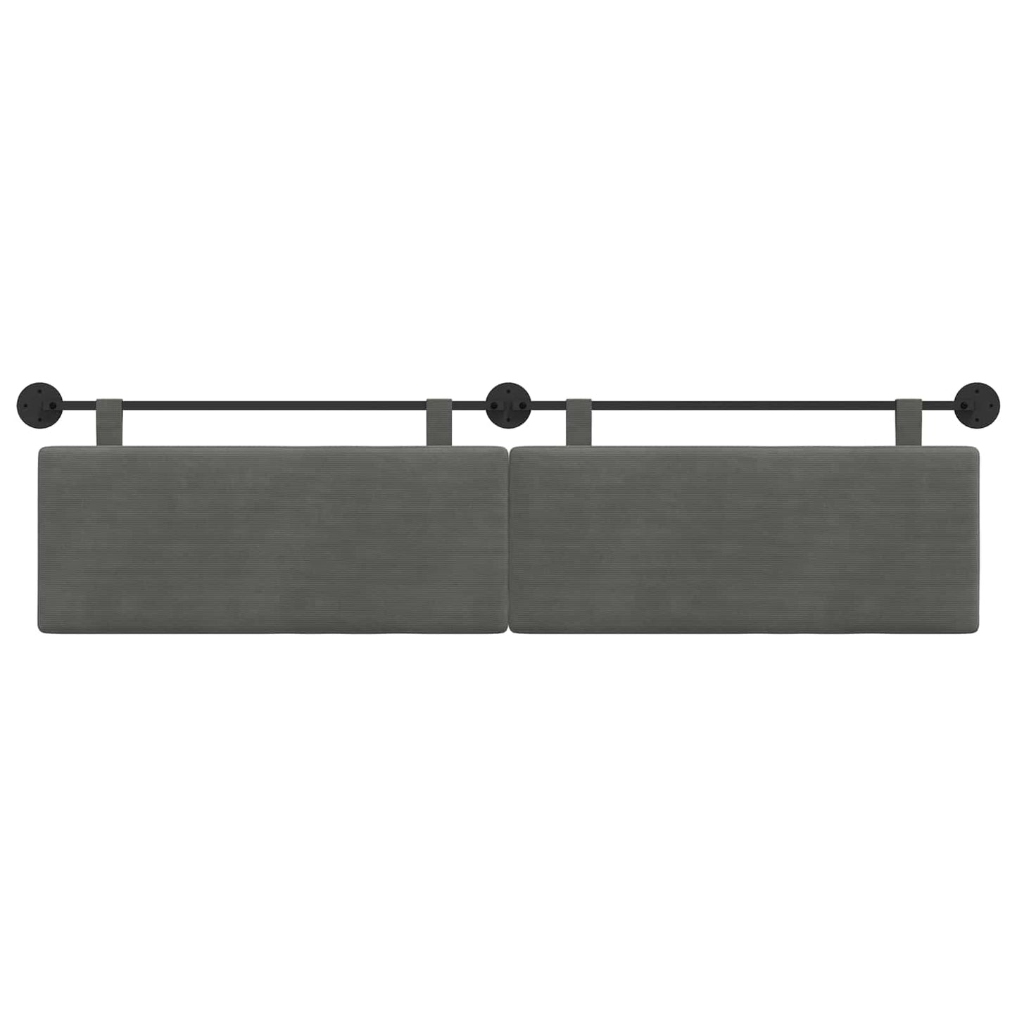 Hangend Hoofdeinde Donkergrijs 210 x 55 x 5 cm Katoen Stof