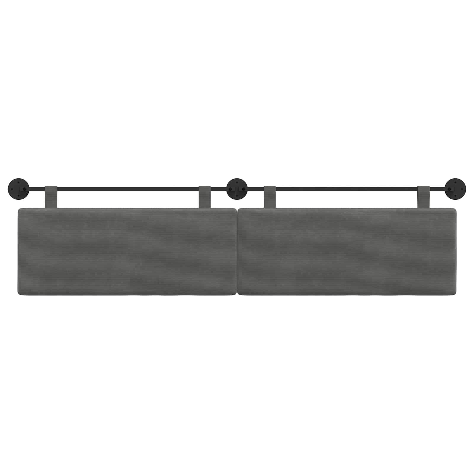 Hangend Hoofdeinde Donkergrijs 210 x 55 x 5 cm Katoen Stof
