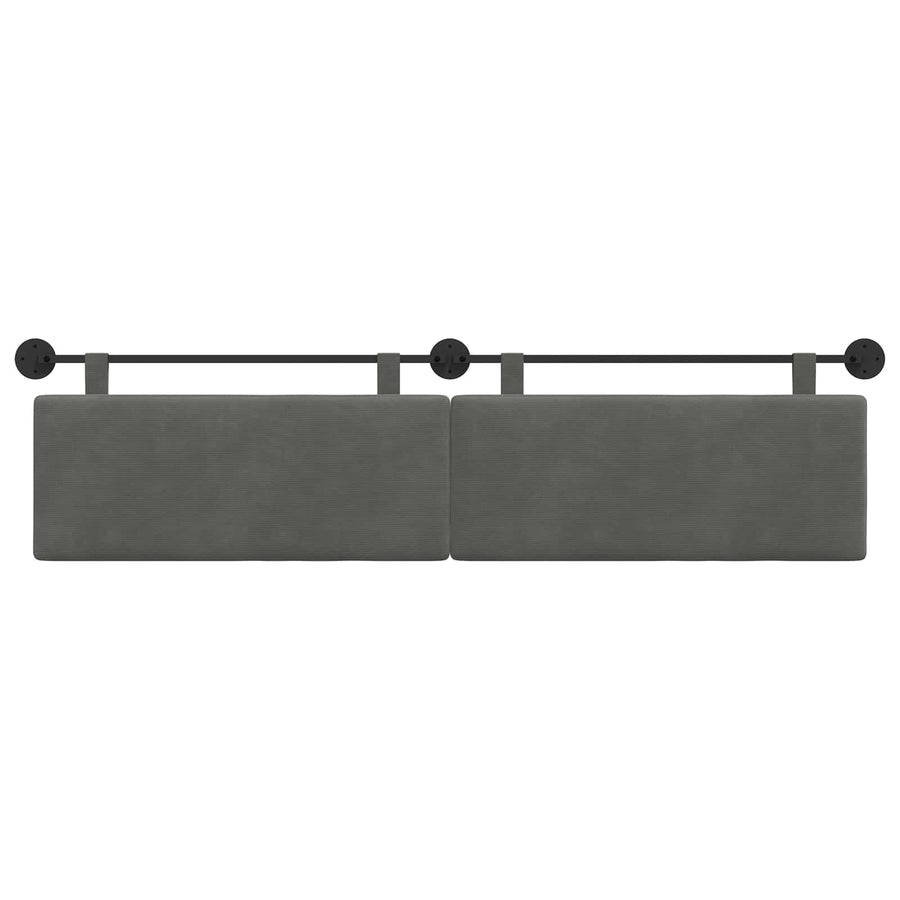 Hangend Hoofdeinde Donkergrijs 210 x 55 x 5 cm Katoen Stof