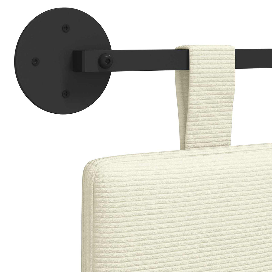 Hangend Hoofdeinde Effen Crème 210 x 55 x 5 cm Katoen Stof