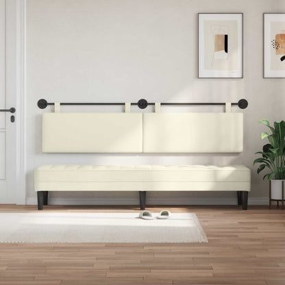 Hangend Hoofdeinde Effen Crème 210 x 55 x 5 cm Katoen Stof