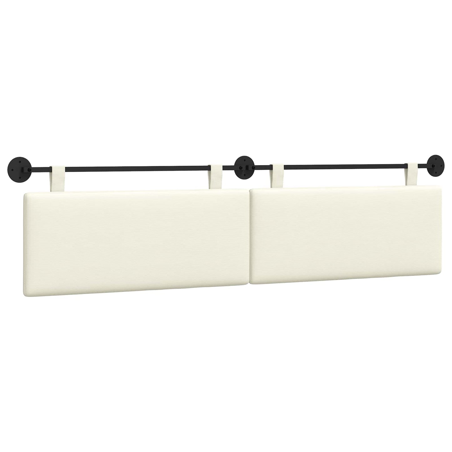 Hangend Hoofdeinde Effen Crème 210 x 55 x 5 cm Katoen Stof