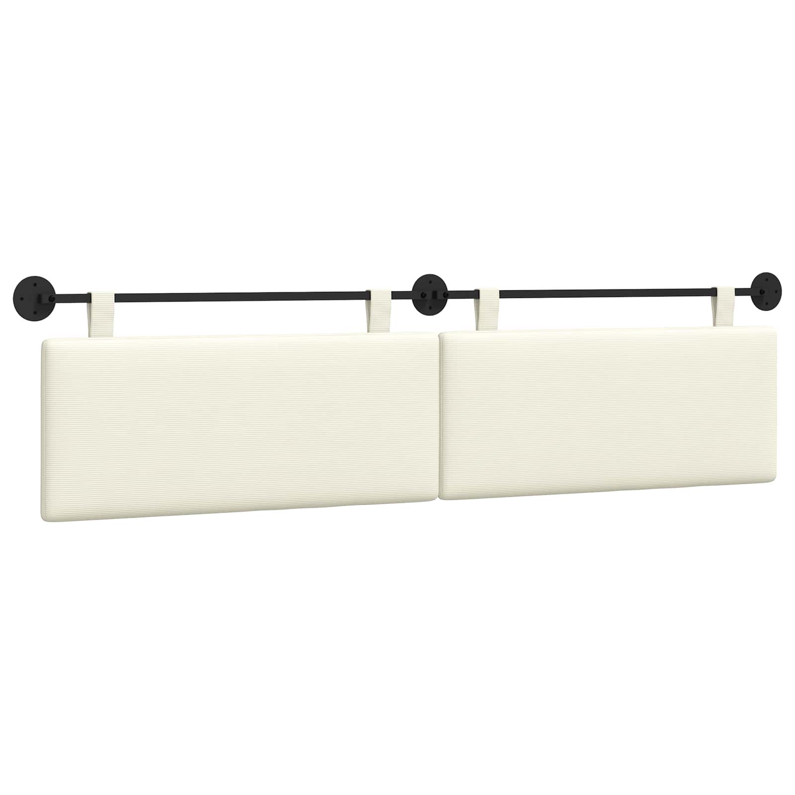 Hangend Hoofdeinde Effen Crème 210 x 55 x 5 cm Katoen Stof