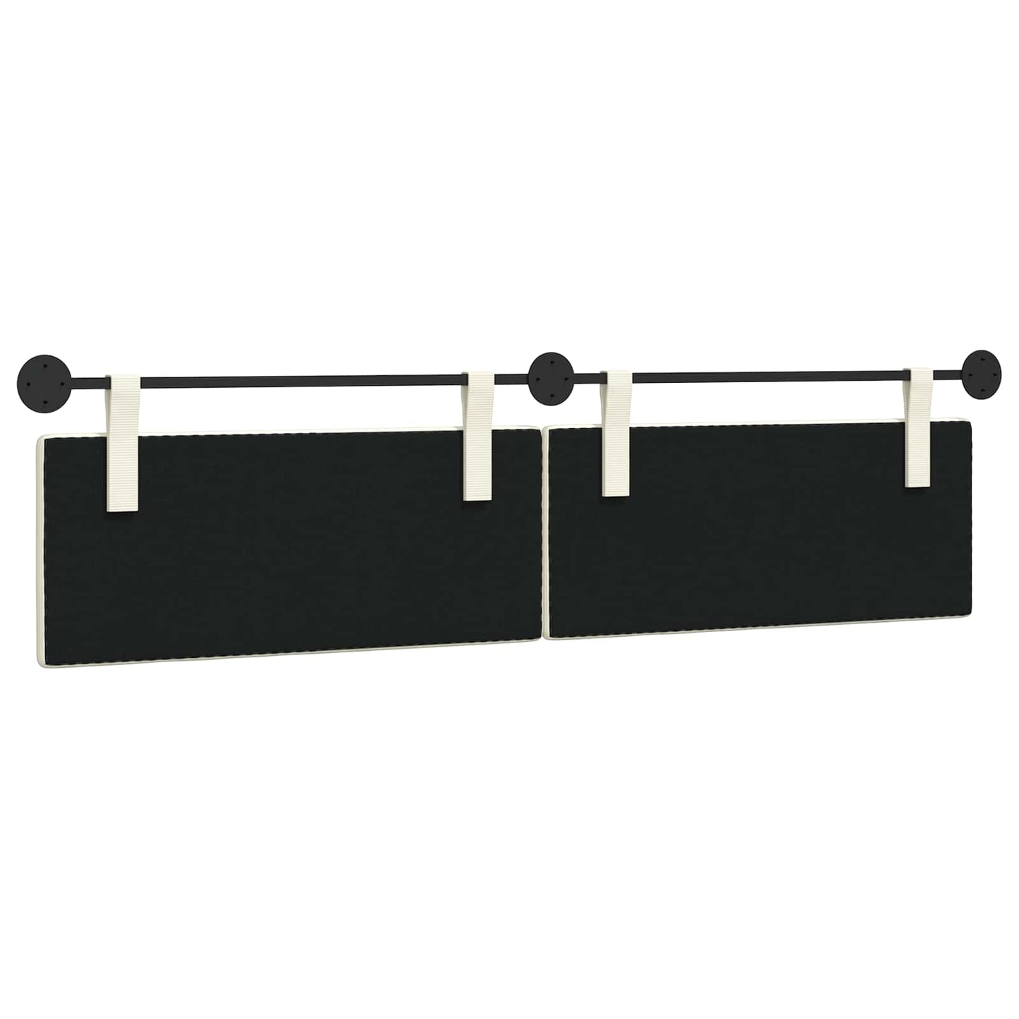 Hangend Hoofdeinde Effen Crème 210 x 55 x 5 cm Katoen Stof