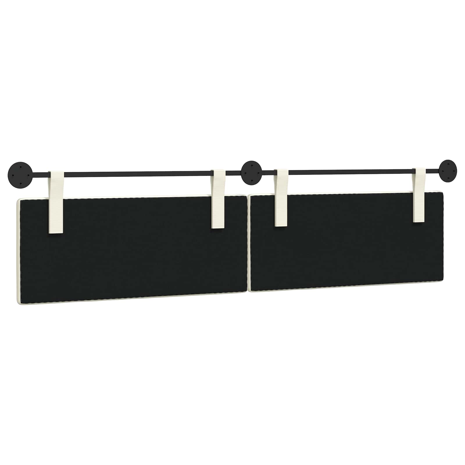 Hangend Hoofdeinde Effen Crème 210 x 55 x 5 cm Katoen Stof