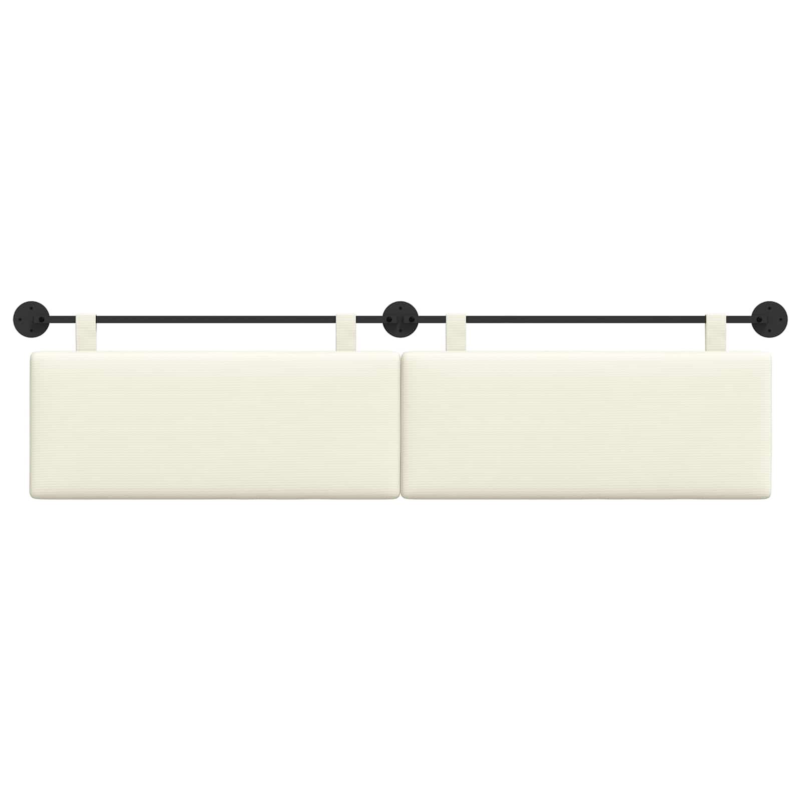 Hangend Hoofdeinde Effen Crème 210 x 55 x 5 cm Katoen Stof
