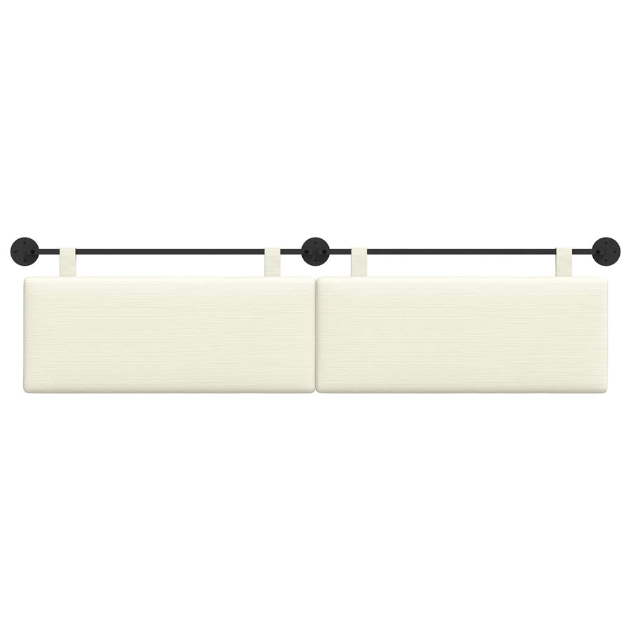 Hangend Hoofdeinde Effen Crème 210 x 55 x 5 cm Katoen Stof