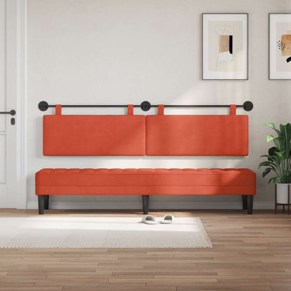 Hangend Hoofdeinde Rood-oranje 210 x 55 x 5 cm Katoen Stof