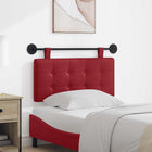 Hoofdeinde wandmontage 90x55x5 cm rood nep leer