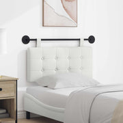 Hoofdeinde wandmontage 80 cm nep leer wit