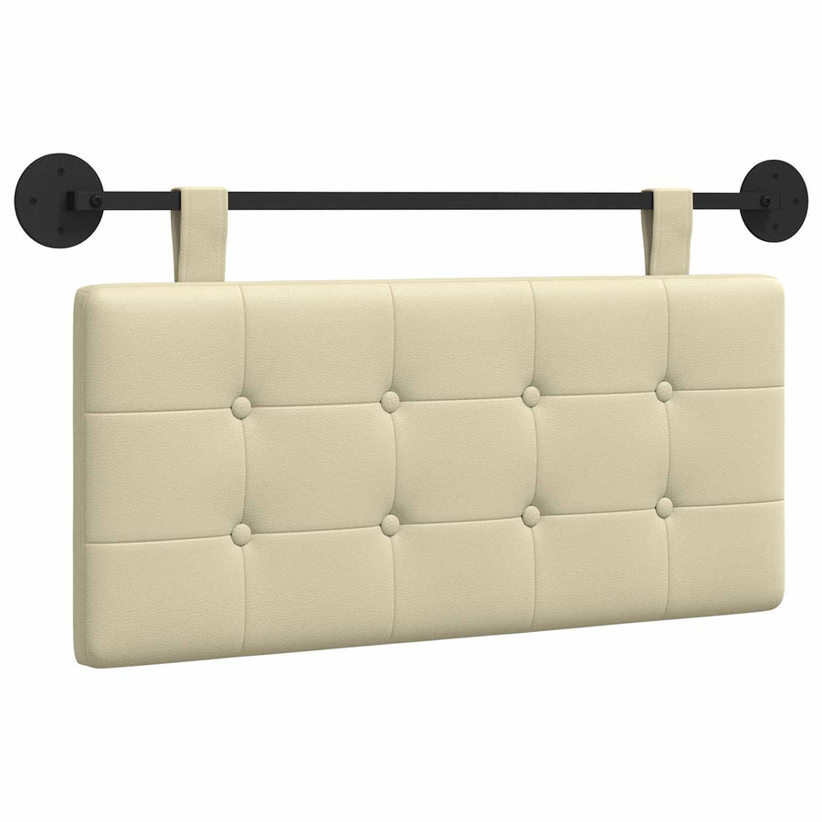 Hangend Hoofdeinde Crème 100 x 55 x 5 cm Nep Leer