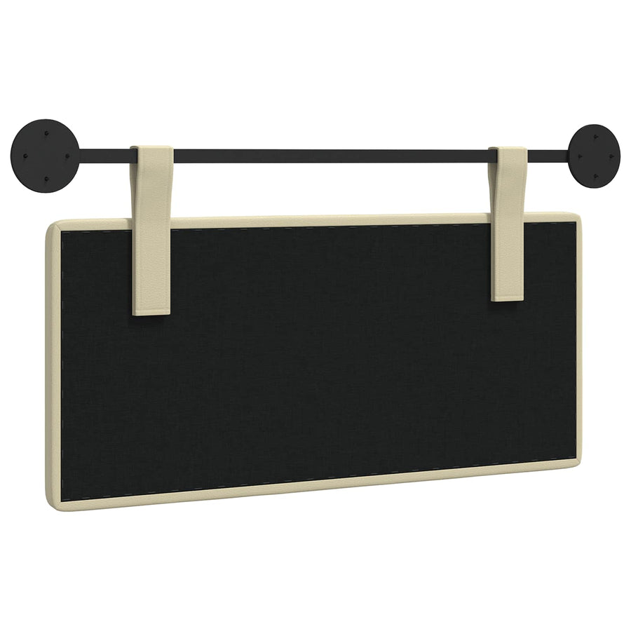 Hangend Hoofdeinde Crème 100 x 55 x 5 cm Nep Leer