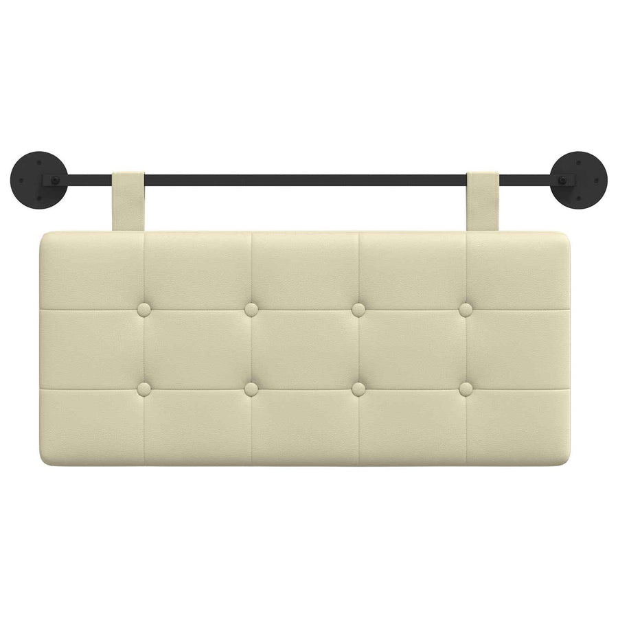 Hangend Hoofdeinde Crème 100 x 55 x 5 cm Nep Leer