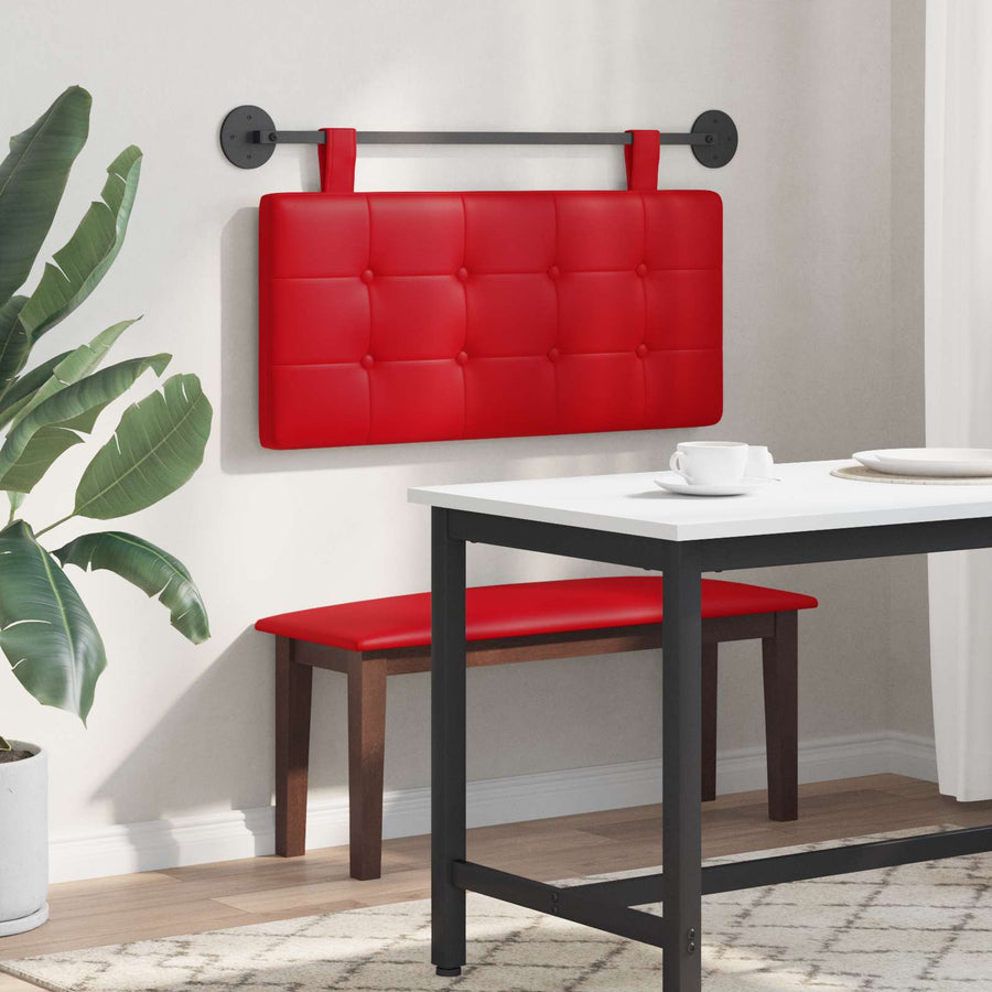Hangend Hoofdeinde Wandgemonteerd Rood 100 x 55 x 5 cm Nep Leer
