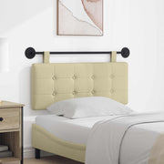 Hoofdeinde wandmontage 100 cm nep leer crème