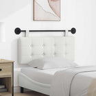 Hoofdbord wandmontage 110x55x5 cm wit nep leer