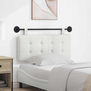 Hoofdbord wandmontage 110x55x5 cm wit nep leer