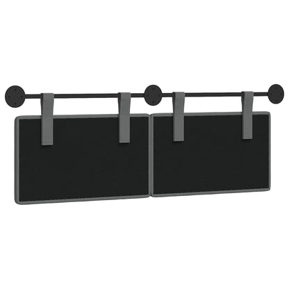 Hangend hoofdbord Donkergrijs Stof