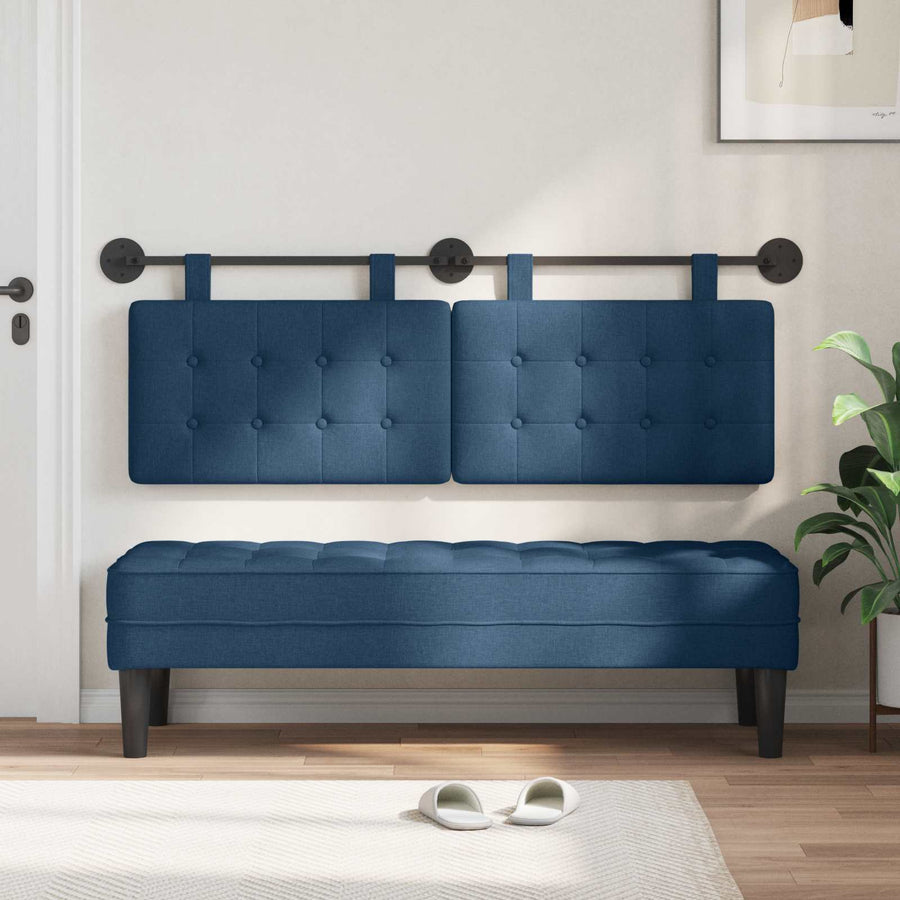 Hangend Hoofdeinde Wandgemonteerd Blauw 130 x 55 x 5 cm