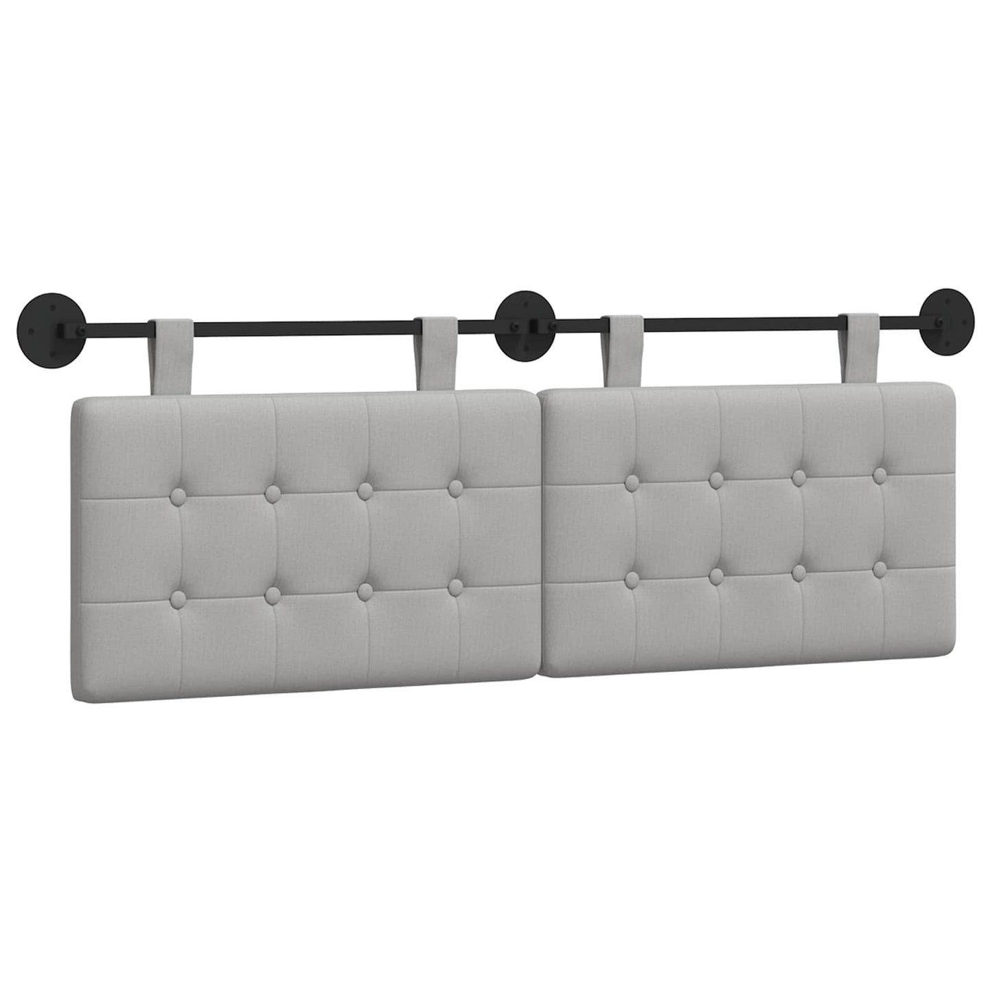 Hangend Hoofdeinde Wolkengrijs 150 x 55 x 5 cm Stof