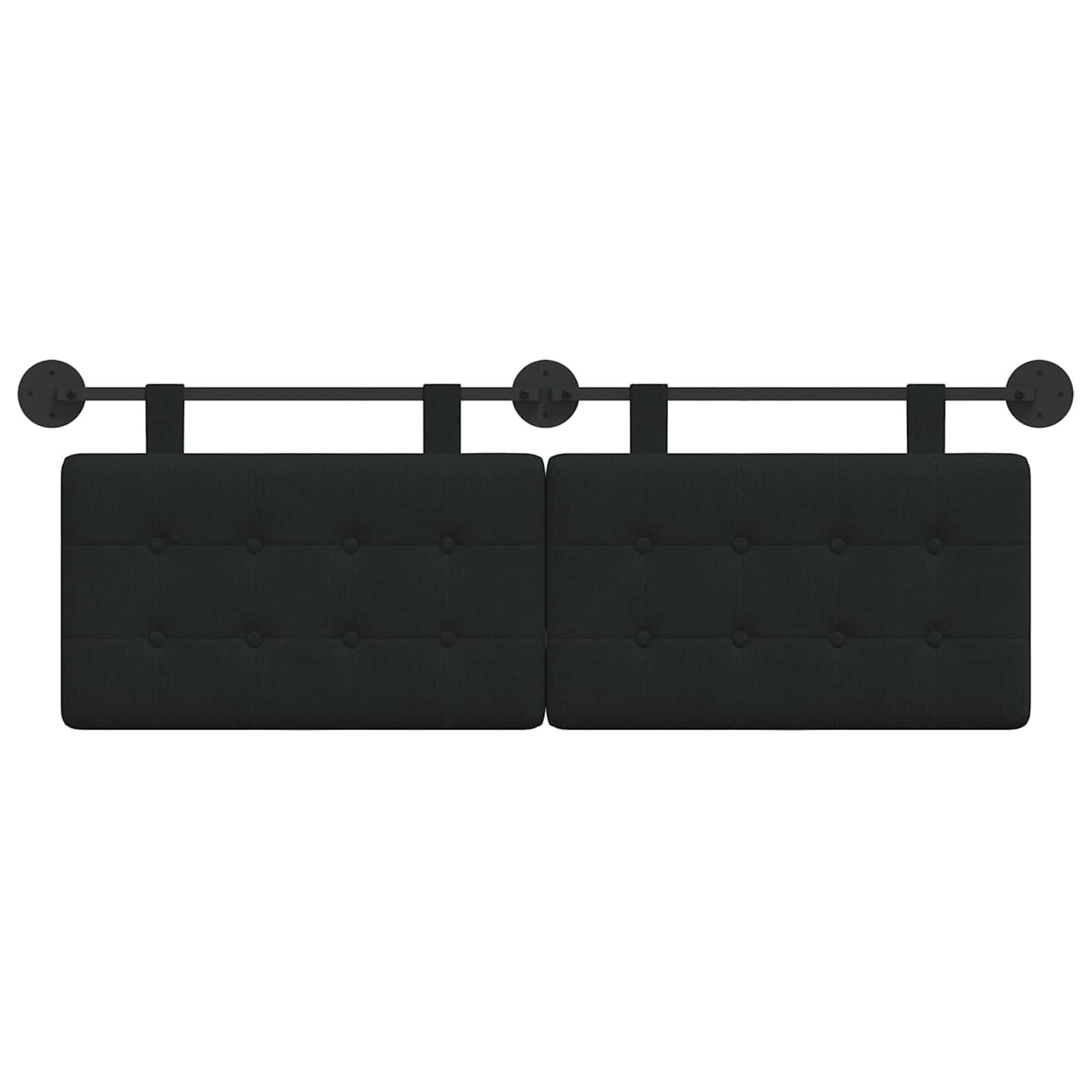 Hangend Hoofdeinde Wandgemonteerd Zwart 150 x 55 x 5 cm