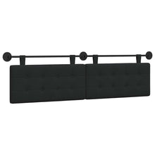Hangend Hoofdeinde Wandgemonteerd Zwart 170 x 55 x 5 cm Stof