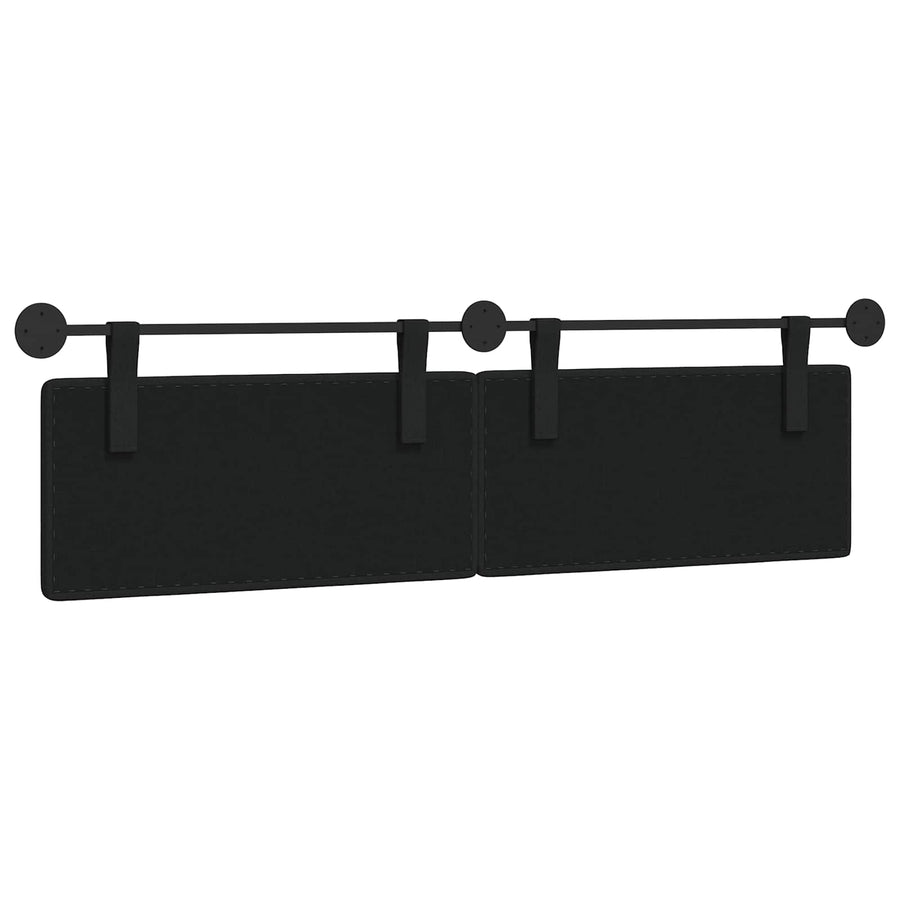 Hangend Hoofdeinde Wandgemonteerd Zwart 170 x 55 x 5 cm Stof