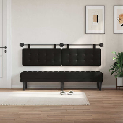 Hangend Hoofdeinde Zwart 170 x 55 x 5 cm Nep Leer