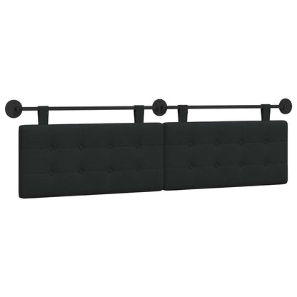 Hangend Hoofdeinde Wandgemonteerd Zwart 190 x 55 x 5 cm Stof