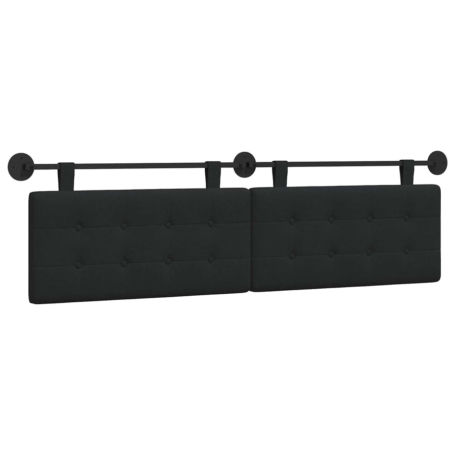 Hangend Hoofdeinde Wandgemonteerd Zwart 190 x 55 x 5 cm Stof