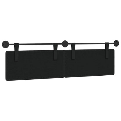 Hangend Hoofdeinde Wandgemonteerd Zwart 190 x 55 x 5 cm Stof