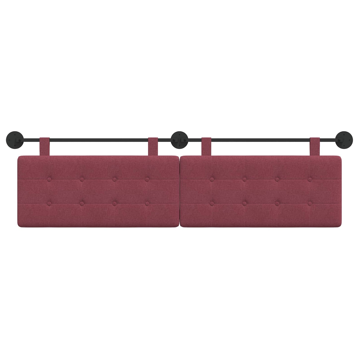 Hangend Hoofdeinde Wandgemonteerd Wijnrood 190 x 55 x 5 cm Stof