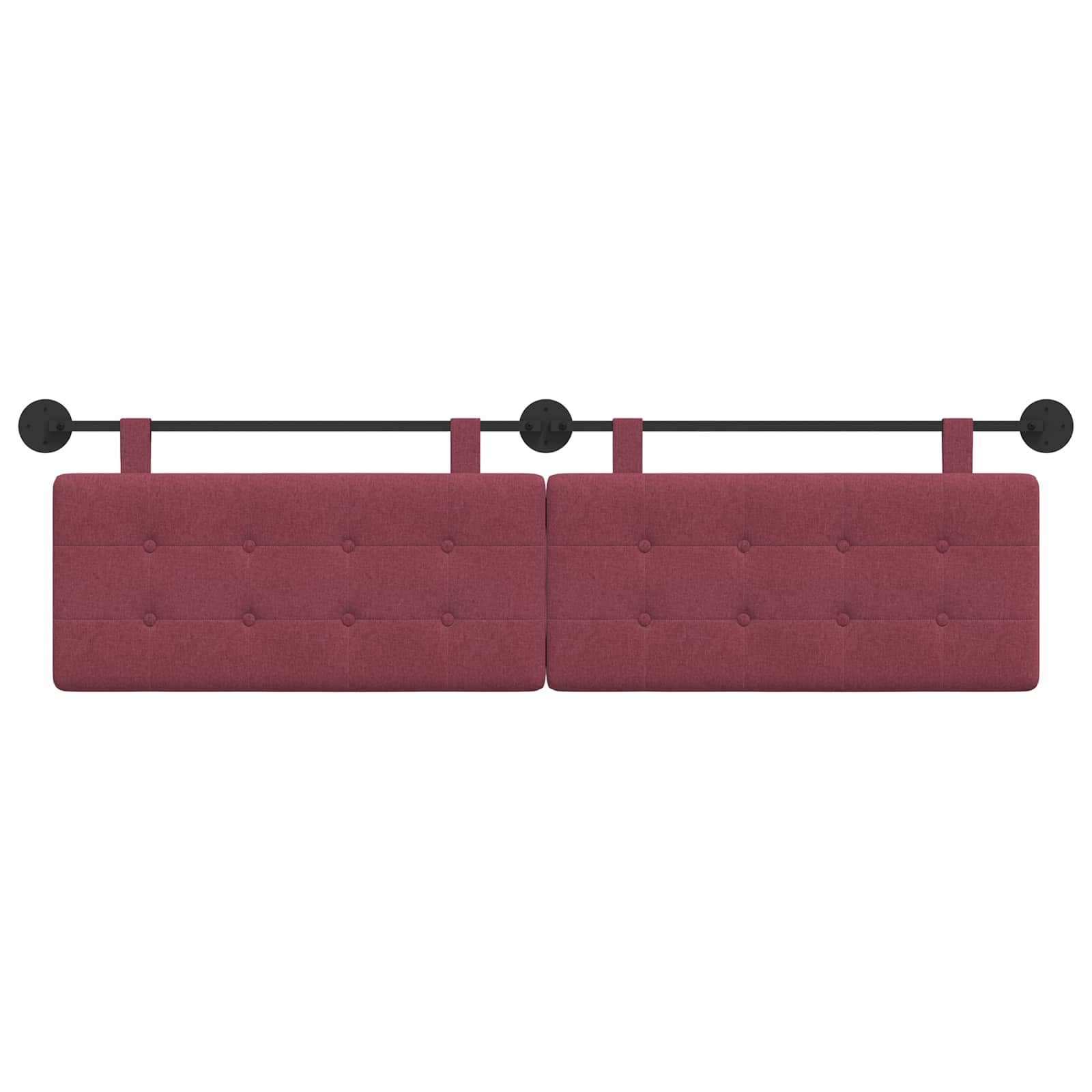 Hangend Hoofdeinde Wandgemonteerd Wijnrood 190 x 55 x 5 cm Stof