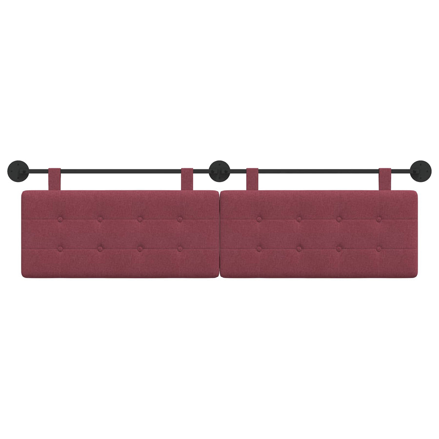 Hangend Hoofdeinde Wandgemonteerd Wijnrood 190 x 55 x 5 cm Stof