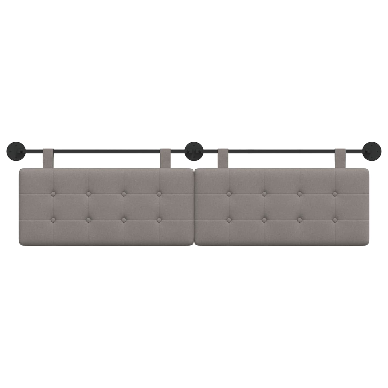 Hangend Hoofdeinde Wandgemonteerd Taupe 190 x 55 x 5 cm Stof
