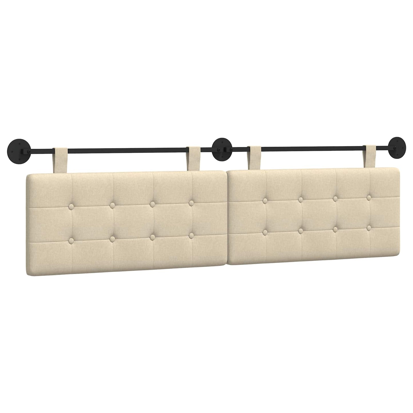 Hangend Hoofdeinde Wandgemonteerd Crème 190 x 55 x 5 cm Stof