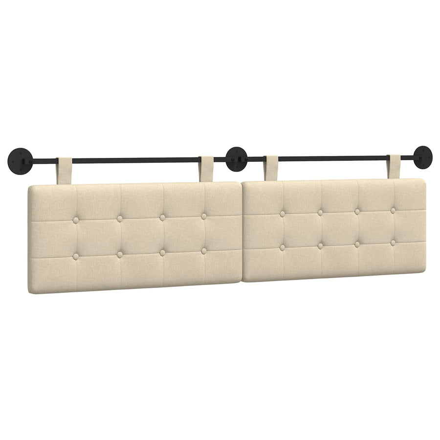 Hangend Hoofdeinde Wandgemonteerd Crème 190 x 55 x 5 cm Stof
