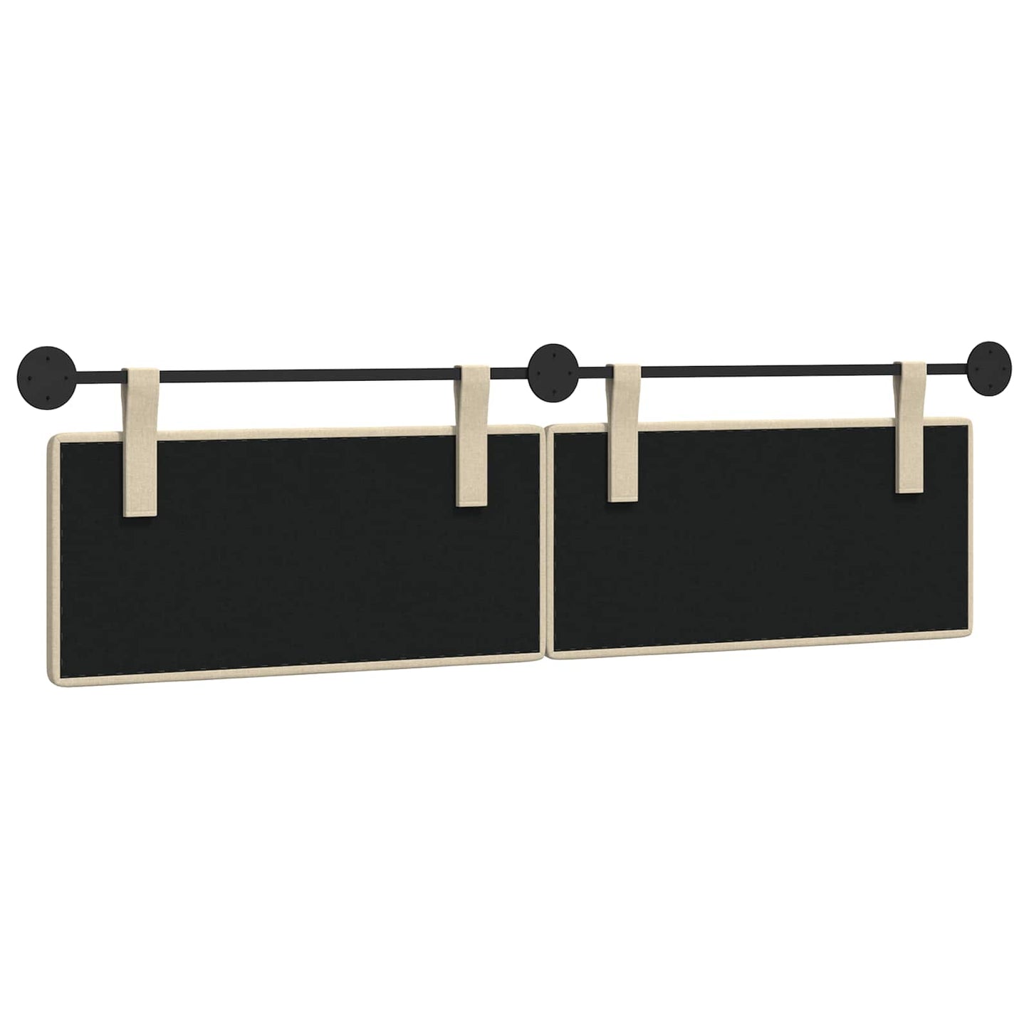 Hangend Hoofdeinde Wandgemonteerd Crème 190 x 55 x 5 cm Stof