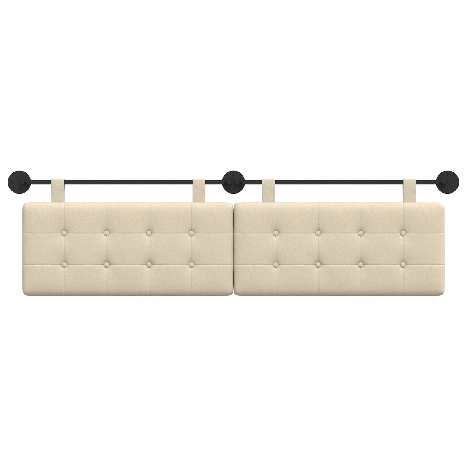 Hangend Hoofdeinde Wandgemonteerd Crème 190 x 55 x 5 cm Stof