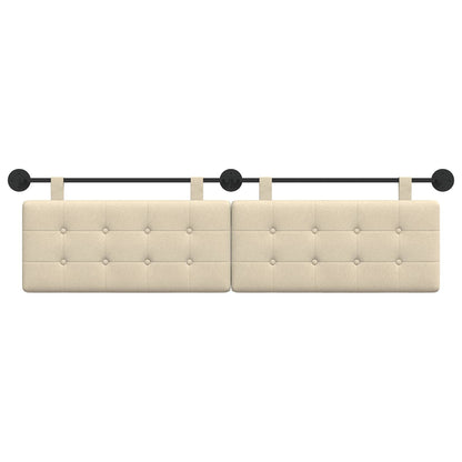 Hangend Hoofdeinde Wandgemonteerd Crème 190 x 55 x 5 cm Stof