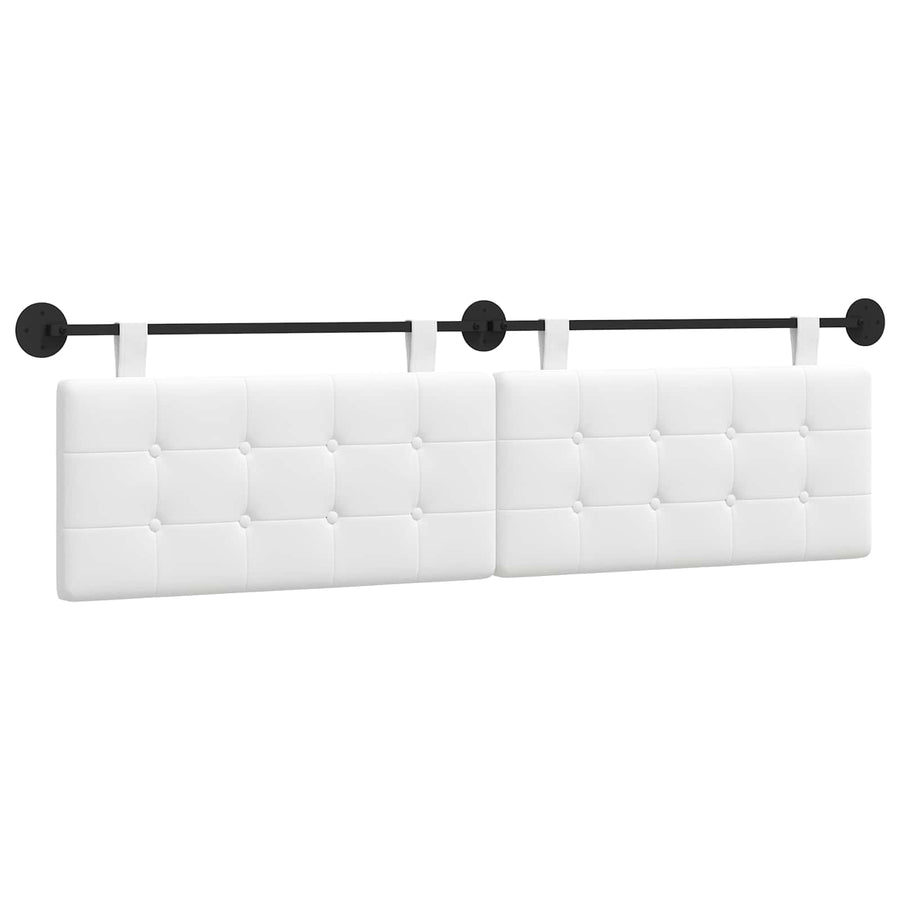 Hangend Hoofdeinde Wandgemonteerd Wit 190 x 55 x 5 cm Stof