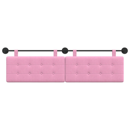 Hangend Hoofdeinde Wandgemonteerd Roze 190 x 55 x 5 cm Stof