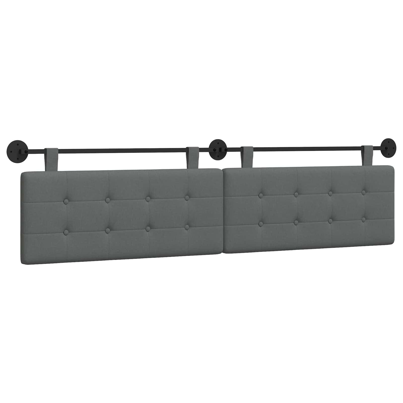 Hangend Hoofdeinde Wandgemonteerd Donkergrijs 210 x 55 x 5 cm